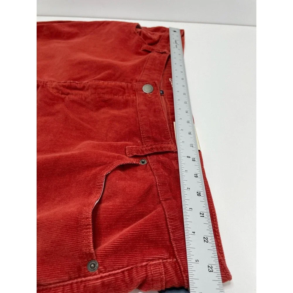 Universal Thread Womens Skinny Bootcut Corduroy Pants Orange Red 26W NEW Boho